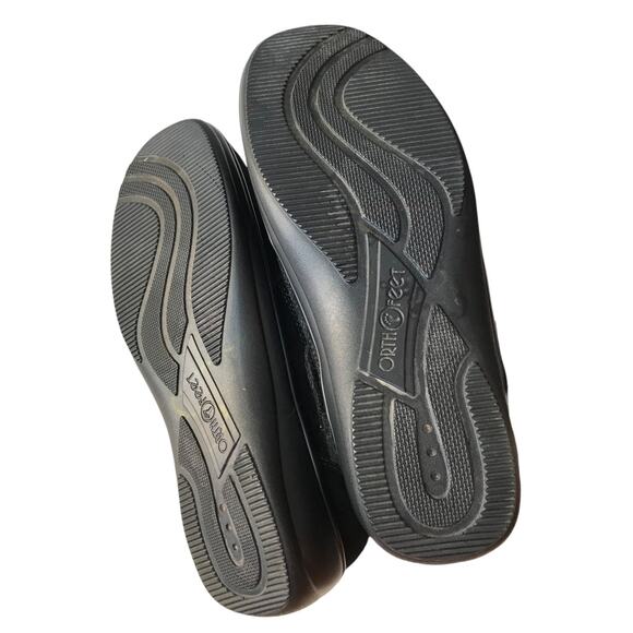 OrthoFeet Chatanooga Black Suede and Mesh Mary Jane Sneakers Extra Wide size 8.5 - Picture 6 of 13